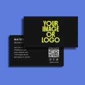 Consultant Logo Minimalistisch Zwart QR Code Visitekaartje