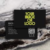 Consultant Logo Minimalistisch Zwart QR Code Visitekaartje