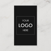 Consultant Logo Modern Zwart QR Code Visitekaartje (Achterkant)