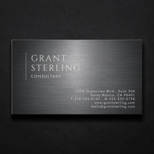 Consultant Metallic Professioneel Visitekaartje