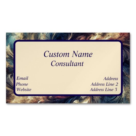 Consultant Moderne Abstracte Kunst Magnetisch Visitekaartje (Voorkant)