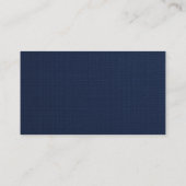 Consultant Navy Blue Gold Luxury Linen Visitekaartje (Achterkant)