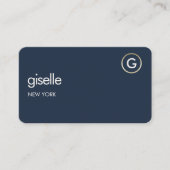 Consultant Navy Blue Gold QR Code Visitekaartje (Voorkant)