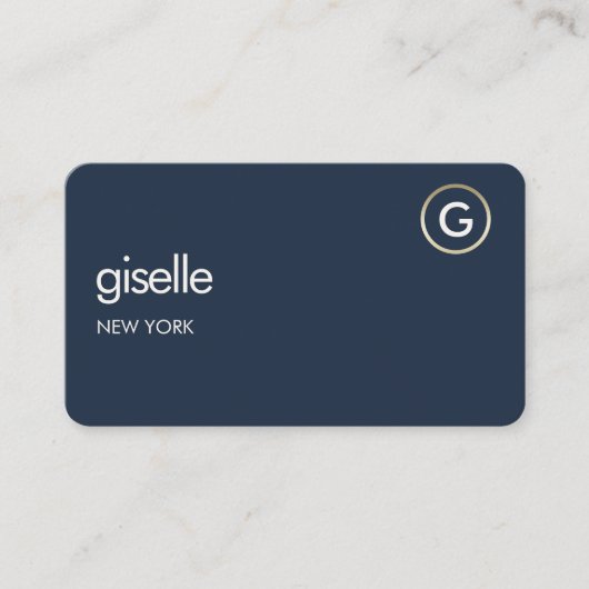 Consultant Navy Blue Gold QR Code Visitekaartje (Voorkant)