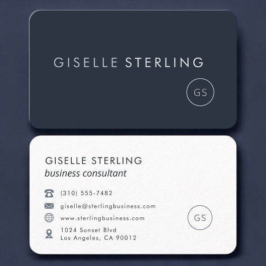Consultant Navy Blue Professioneel Visitekaartje