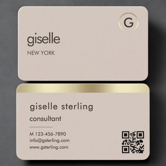 Consultant Neutrale Gouden QR-code Visitekaartje