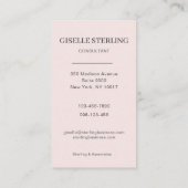 Consultant Photo Blush Pink Professional Visitekaartje (Achterkant)