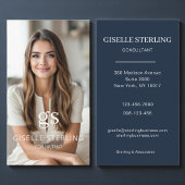 Consultant Photo Navy Blue Professional Visitekaartje