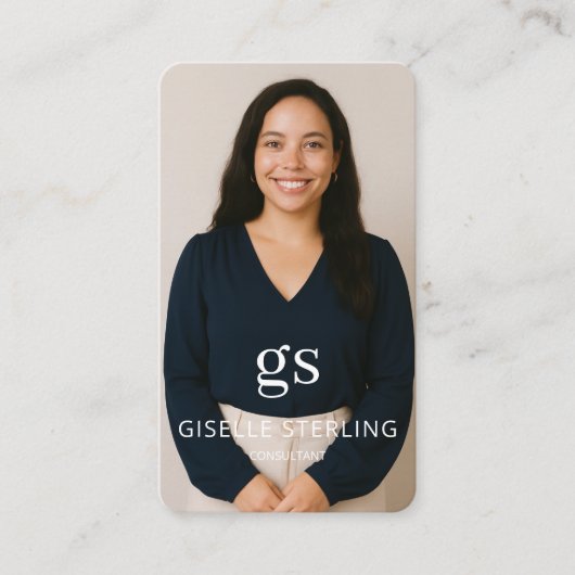 Consultant Photo QR Code Professional Visitekaartje (Voorkant)