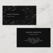 Consultant Profi Modern Black Marble Visitekaartje (Voorkant / Achterkant)