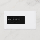 Consultant Profi Modern Black Rectangle Visitekaartje (Voorkant)