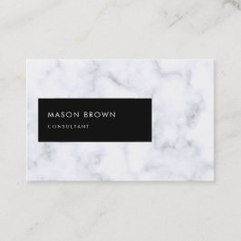 Consultant Profi Modern Elegant White Marble Visitekaartje