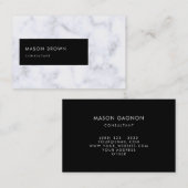 Consultant Profi Modern Elegant White Marble Visitekaartje (Voorkant / Achterkant)