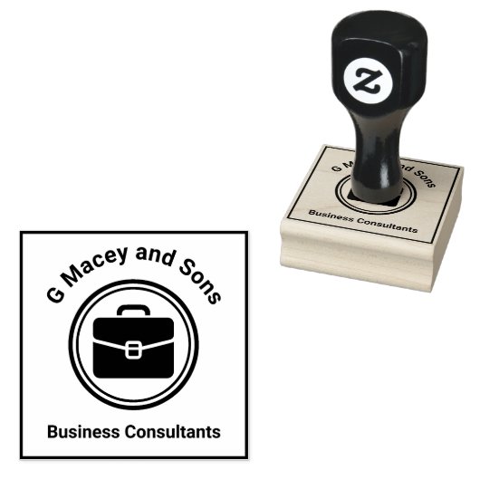 Consultant’s Kantoor Rubber Stamp – Bewerkbare tek Rubberstempel (Gestempeld)