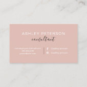 consultant typografie marmer roos gold glitter visitekaartje (Achterkant)