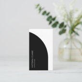 Consultant Vertical Black and White Arch QR Code Visitekaartje (Staand voorkant)