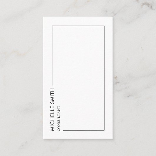 Consultant Vertical Geometric Minimalist QR Code Visitekaartje (Voorkant)