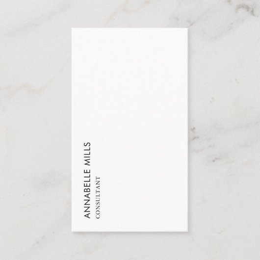 Consultant Verticale Minimalistische Eenvoudige QR Visitekaartje (Voorkant)