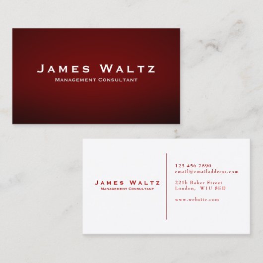 Consultant Visitekaartje (Voorkant / Achterkant)