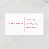 Consultant Visitekaartje (Achterkant)