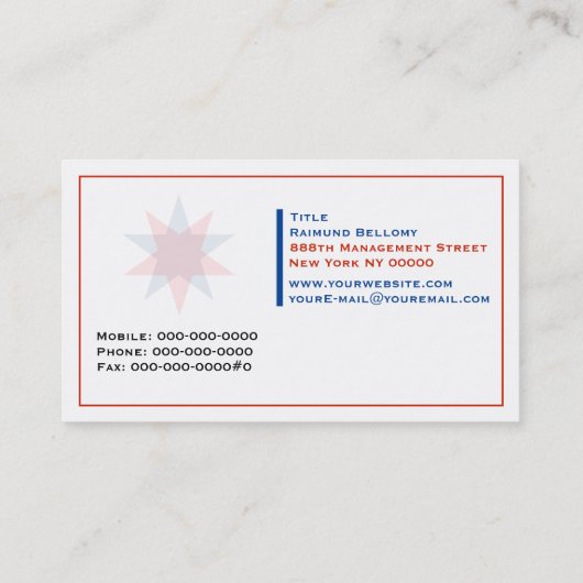 Consultant Visitekaartje (Achterkant)