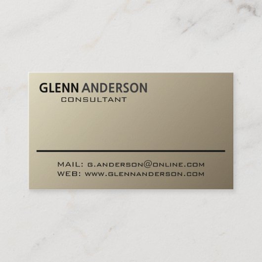 Consultant: Visitekaartjes (Voorkant)