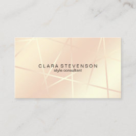 consultant voor roos gold & wazige roze geometrisc visitekaartje