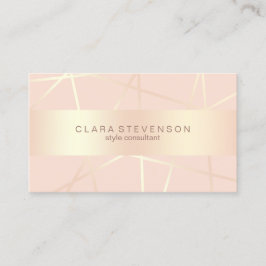 consultant voor roos gold & wazige roze geometrisc visitekaartje
