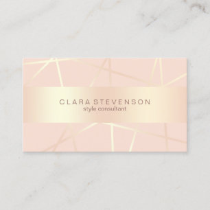 consultant voor roos gold & wazige roze geometrisc visitekaartje