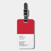 Consultant voor Vertical Red White Trendy Manager Bagagelabel (Voorkant verticaal)