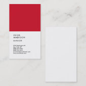 Consultant voor Vertical Red White Trendy Manager Visitekaartje (Voorkant / Achterkant)