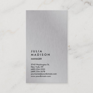 Consultant voor Vertical Silver Grey Trendy Manage Visitekaartje