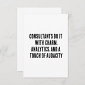 Consultants doen het met charme, analyse en een bedankkaart (Voorkant / Achterkant)