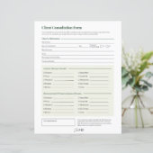 Consultatieblad van klant (Staand voorkant)