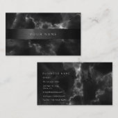 Consulteer de Abstracte marmer van Black Grey Vip Visitekaartje (Voorkant / Achterkant)