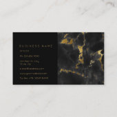 Consulteer de zwarte gouden Abstracte marmer Vip Visitekaartje (Achterkant)