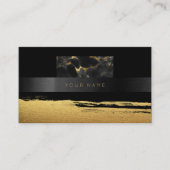 Consulteer de zwarte gouden Abstracte marmer Vip Visitekaartje (Voorkant)