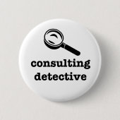 "CONSULTING DETECTIVE" 2,25-inch Ronde Button 5,7 Cm (Voorkant)