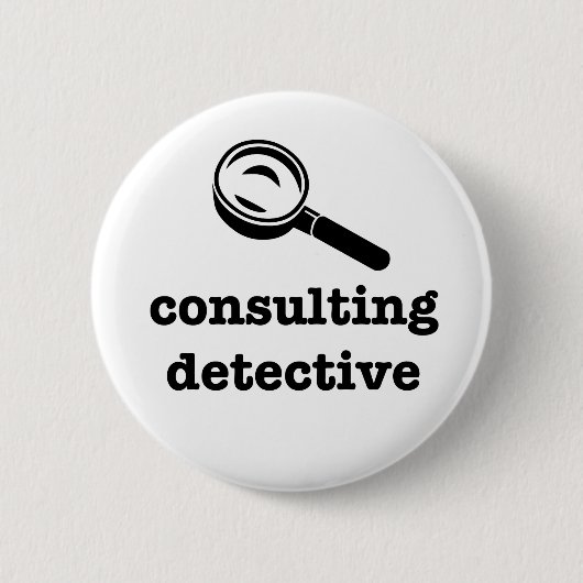 "CONSULTING DETECTIVE" 2,25-inch Ronde Button 5,7 Cm (Voorkant)