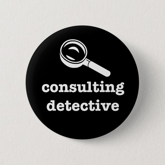"CONSULTING DETECTIVE" 2,25-inch Ronde Button 5,7 Cm (Voorkant)