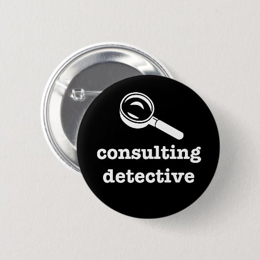 "CONSULTING DETECTIVE" 2,25-inch Ronde Button 5,7 Cm (Voorkant /achterkant)