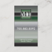 Consulting Engineer Visitekaartje Green Monogram (Achterkant)