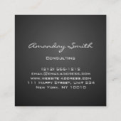 Consulting Gold Blauwgroen grijs Abstract Logo Mod Vierkante Visitekaartje (Achterkant)