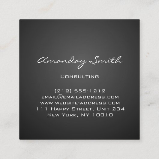 Consulting Gold Blauwgroen grijs Abstract Logo Mod Vierkante Visitekaartje (Achterkant)