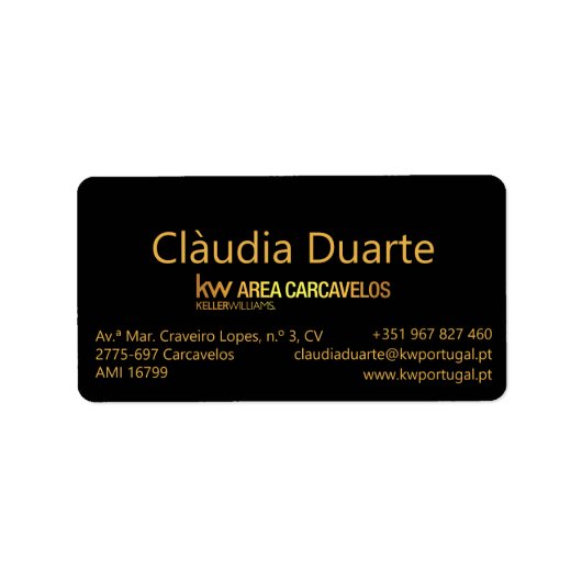 Consulting Logo God Black Minimale RSVP Etiket (Voorkant)