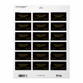 Consulting Logo God Black Minimale RSVP Etiket (Full Sheet)