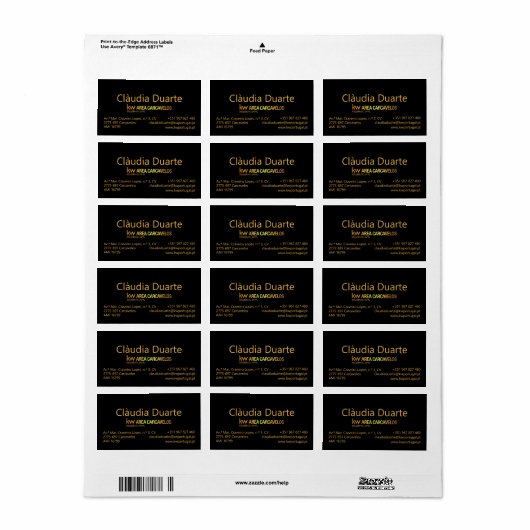 Consulting Logo God Black Minimale RSVP Etiket (Full Sheet)