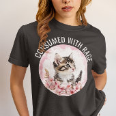 Consumed with Rage Funny Kitten Meme Cat Sarcastic Tri-Blend Shirt