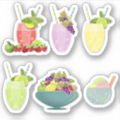 Consumenten, consumptie-ijs-, cocktails, kersenlem sticker (Voorkant)