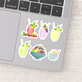 Consumenten, consumptie-ijs-, cocktails, kersenlem sticker